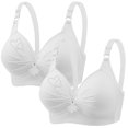 thumbnail image 6 of ATENAR Womens Bras,Wireless Bras for Women,Bras for Women,Soft,Stretch Fabric,Solid,Nylon,White,XL(US:12), 6 of 6