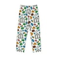 thumbnail image 6 of Uemuo Art Of Livings Pattern Men's Wide Leg Palazzo Lounge Pants with Pockets Light Weight Loose Comfy Casual Pajama Pants-Large, 6 of 9