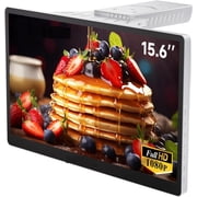 15.6 inch Kitchen TV, 1080P Full HD Under Cabinet Television, Flip-Down Small 12 Volt TV for Kitchen, RV (Non smart TV)