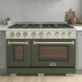 thumbnail image 4 of Professional 48-in Propane Gas Rang in Olive Green with True Simmer Burners, 4 of 13