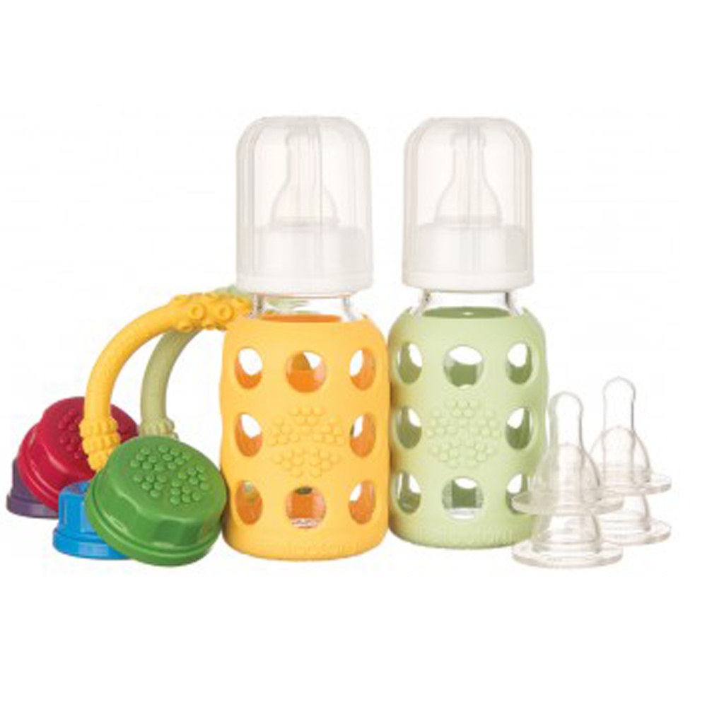 Two-Bottle Starter Set with 4-Ounce Glass Bottles, Teether Set, Nipple Set, and Flat Cap Set - image 4 of 4