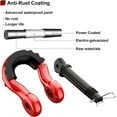 thumbnail image 6 of Robbor Shackles 3/4" D Ring Shackle (2 Pack) 41,887Ibs Break Strength with 7/8" Screw Pin and Shackle Isolator & Washers Kit for Tow Strap Winch Off Road Vehicle Recovery (Red&Black), 6 of 7