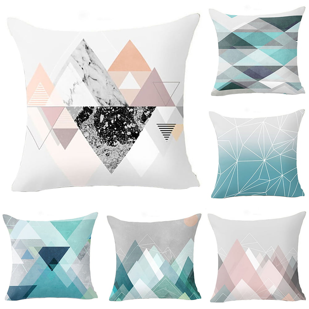 Home Decor Soft Cushion Cover Geometric Throw Pillow Cases Waist Pillow Sofa 