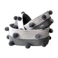 thumbnail image 1 of Cesta de almacenamiento Sincero de cuerda de algodón con bolas de pelo, Juego de 3, 1 of 10