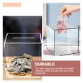 thumbnail image 3 of Milisten Tirelire Transparente Pot de Rangement pour Pièces de Monnaie Boîte en Acrylique, 3 of 6