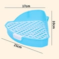 thumbnail image 6 of ievspot Small Pet Toilet High Fence, Hollow Platform,Rabbit Litter Pan Animal Potty Trainer Bunnies Corner Toilet Box,Ferret Hamster Dragon Cat Guinea, 6 of 8