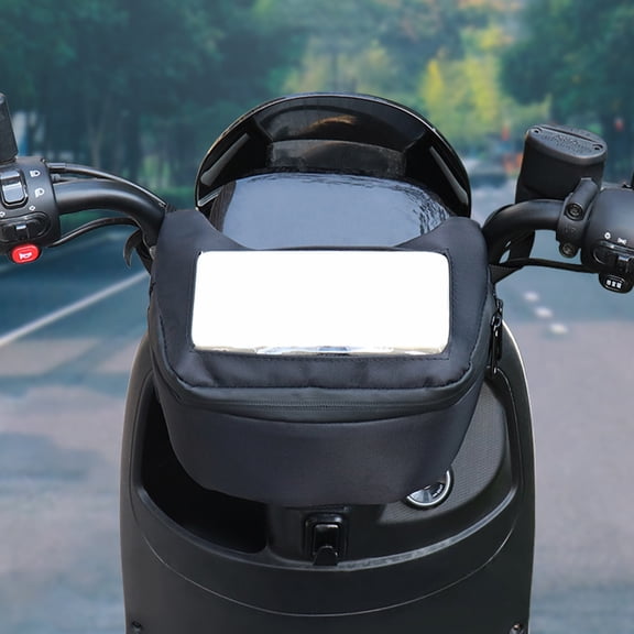 FONDOTIN Bicycle Front Bag Black Polyester Storage For Men And Women 1Pack