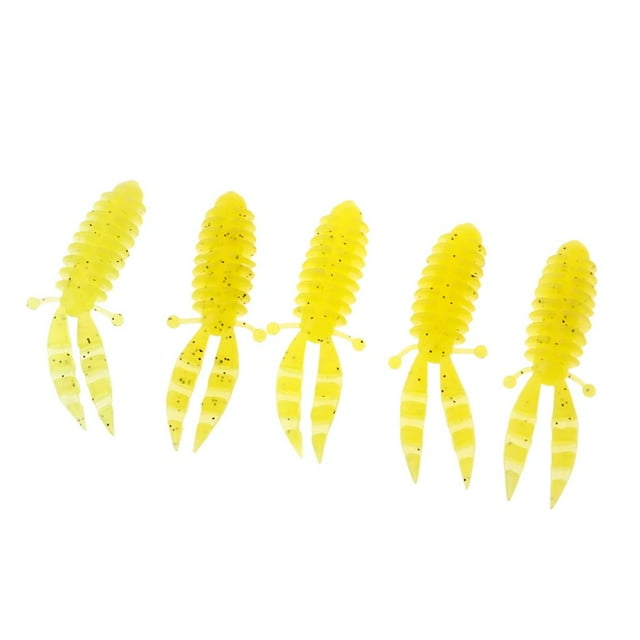 5 piezas de señuelos de pesca de camarones blandos, cebos de cangrejos de camarones biónicos artificiales Zulema Camarones artificiales de pesca