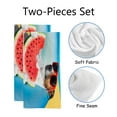 thumbnail image 2 of GZHJMY Dog eating a watermelon, by the beach Bath Shower Towels Set of 2 for Bathroom -Soft Microfiber Hand Towel Absorbent Soft Decorative Face Towel for Kids 30 x 15 inch, 2 of 6