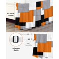 thumbnail image 3 of Orange Black Grey Bed Skirt King Size, Middle Century Irregular Geo Abstract Art Wrap Around Bed Skirting with Adjustable Elastic Strap, Dust Ruffle Pleated Bedskirts 16 Inch Drop for Bedroom Beds, 3 of 9