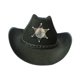 thumbnail image 1 of Sombrero de vaquero occidental, sombrero para el sol con ala ancha enrollable, sombrero de vaquera de moda para rendimiento Negro, 1 of 9
