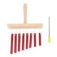 thumbnail image 2 of Ensemble de Jouets de Percussion pour Enfants Tube de Percussion Instrument de Musique Carillon Éolien Musique Rouge, 2 of 9