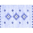 thumbnail image 1 of Ahgly Company Indoor Rectangle Solid Blue Modern Area Rugs, 2' x 4', 1 of 4