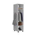 thumbnail image 5 of TUHOME Cluster 63-Inch Tall Open-Concept Wardrobe with Mirror, Three Storage Shelves,, 5 of 5