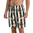 thumbnail image 2 of Naloa Rose Flowers Men's Beach Shorts, Surfing shorts, Swim trunks, Quick Dry Swim Trunks for Surfing Beach Fun - Small, 2 of 9