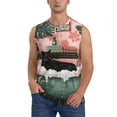 thumbnail image 2 of Picia Black Cat Pink Bathroom mens Cotton Tank Undershirts , Moisture-wicking Ribbed Tanks, Lightweight Cotton Tank Undershirts-Small, 2 of 8