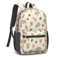 thumbnail image 2 of Pioneer Flower Floral Print Pattern 17" Waterproof Oxford School Backpacks for Teens, S-Shape Padded Straps, for School, Travel, Hiking, Camping, 2 of 5
