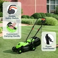 thumbnail image 2 of Aimee Lii 14 Inch Electric Push Lawn Corded Mower with Grass Bag for Garden Yard, Green, 2 of 10