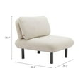 thumbnail image 5 of Aperto Accent Chair Beige Accent Chair, Modern Style, Removable and washable cushion cover, Aluminum, Outdoor Living, 5 of 10