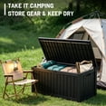 thumbnail image 5 of MINDYES 150 Gallon Resin Deck Box, Outdoor Storage Box for Garden Tools & Patio Cushions, Black, 5 of 8