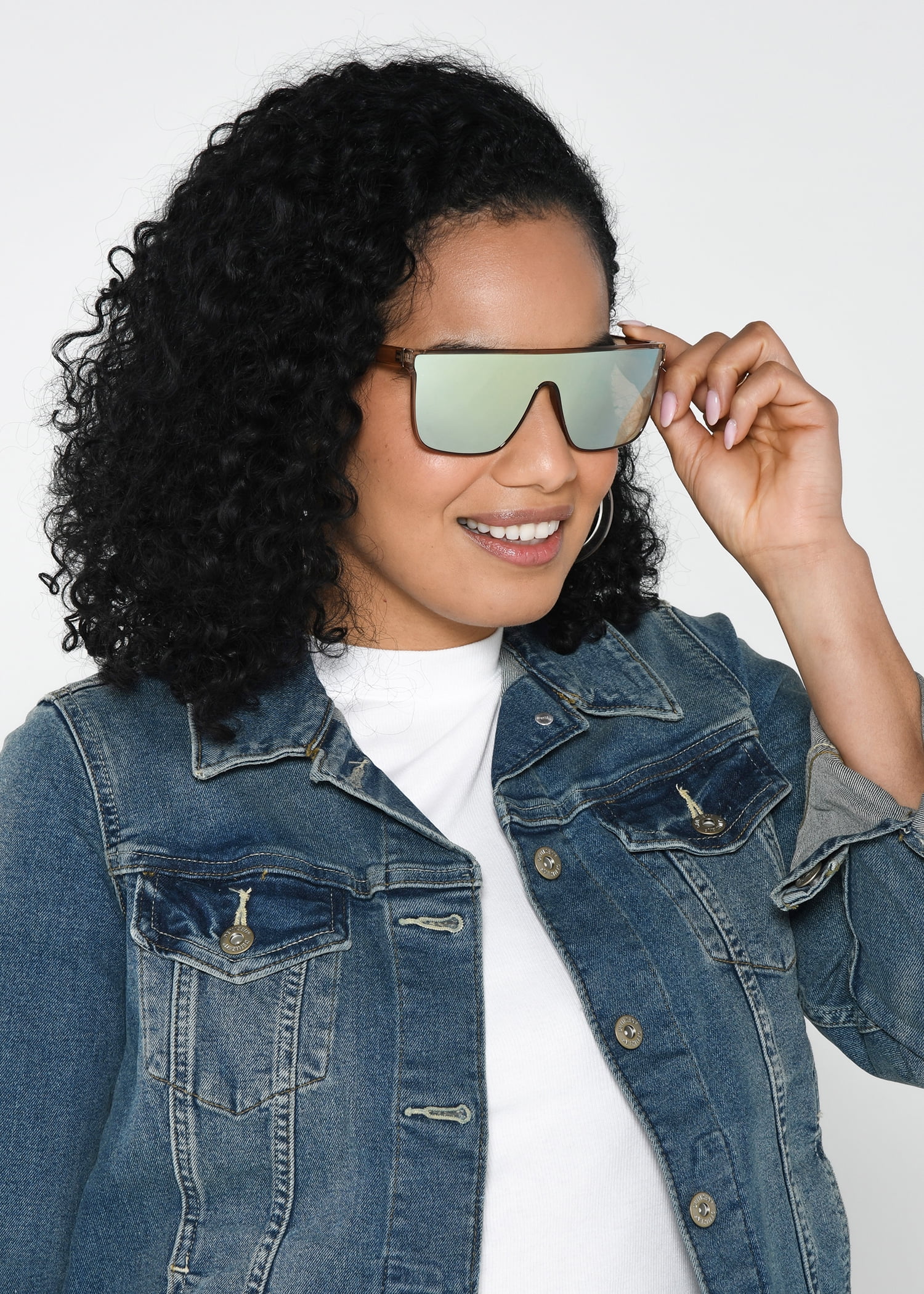Foster Grant Women's Shield Adult Sunglasses Beige
