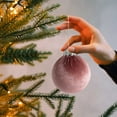 thumbnail image 5 of HengDidi Single Luxury Velvet Flocked Christmas Ornament Ball 3.15-Inch - Sparkling Decor for Holiday Trees and Seasonal Home Celebration Displays, 5 of 6