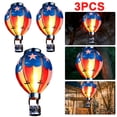 thumbnail image 1 of Linterna Solar Globo Aerostático Decorativa Impermeable 3 Piezas para Jardín Patio (A), 1 of 4