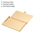 thumbnail image 4 of Uxcell 3.6x2.3x0.3 Inch Name Cards Case Alloy Business Card Holder 3 Pack Champagne Gold, 4 of 5