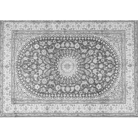 Ahgly Company Indoor Rectangle Persian Gray Traditional Area Rugs, 4' x 6'