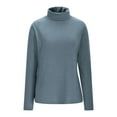 thumbnail image 4 of cfhntfmh Womens Long Sleeve Thermal Shirt Fleece Undershirt Soft Base Layer Tops for Cold Weather Winter Clothing for Women, 4 of 7