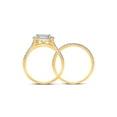 thumbnail image 2 of 10kt Yellow Gold Round Diamond Bridal Wedding Ring Band Set 1 Cttw, 2 of 4
