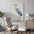 thumbnail image 5 of PixonSign Canvas Print Wall Art Watercolor Pastel Blue Heron Galapagos Bird Animals Wilderness Illustrations Modern Art Antique Vintage Farmhouse Relax/Calm/Cozy - 12"x18", 5 of 5