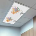 thumbnail image 2 of 2 Pack Abstract Deer Fluorescent Light Covers for Ceiling Lights Colored Cloud Paint Red Blue Yellow Pink Butterfly Magnetic Ceiling Light Covers Overhead Light Filters for Office Classroom Home, 2 of 9