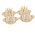 thumbnail image 1 of 4PC 8 Pin Ceramic Socket Tube Top Vacuum Octal Value For KT88 EL34 6V6 6650 274B, 1 of 7