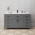 thumbnail image 2 of Wyndham Collection Beckett 60" Wood Single Bathroom Vanity in Dark Gray/Black, 2 of 6