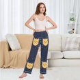 thumbnail image 6 of FORMRS Women's Pajama Pants with Pockets Soft Comfy Loungewear Sleep Bottom, Sizes S-2XL, Orange Cat Planet, 6 of 8