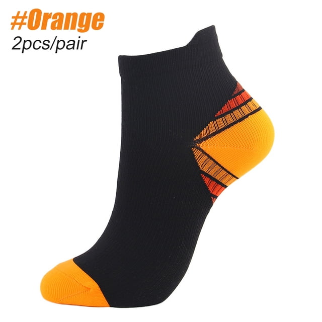 LNGOOR MTATMT 1Pair Compression Sock Low Cut Socks Men & Women - Ankle Compression Running Socks with Arch Support