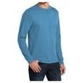 thumbnail image 4 of Yellow Rooster Men's Long Sleeve Core Blend T-Shirts Aquatic Blue L, 4 of 6