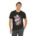 thumbnail image 4 of Monster Unicorn Be Yourself Rainbow Mane Shirt bella canvas 3001, 4 of 7