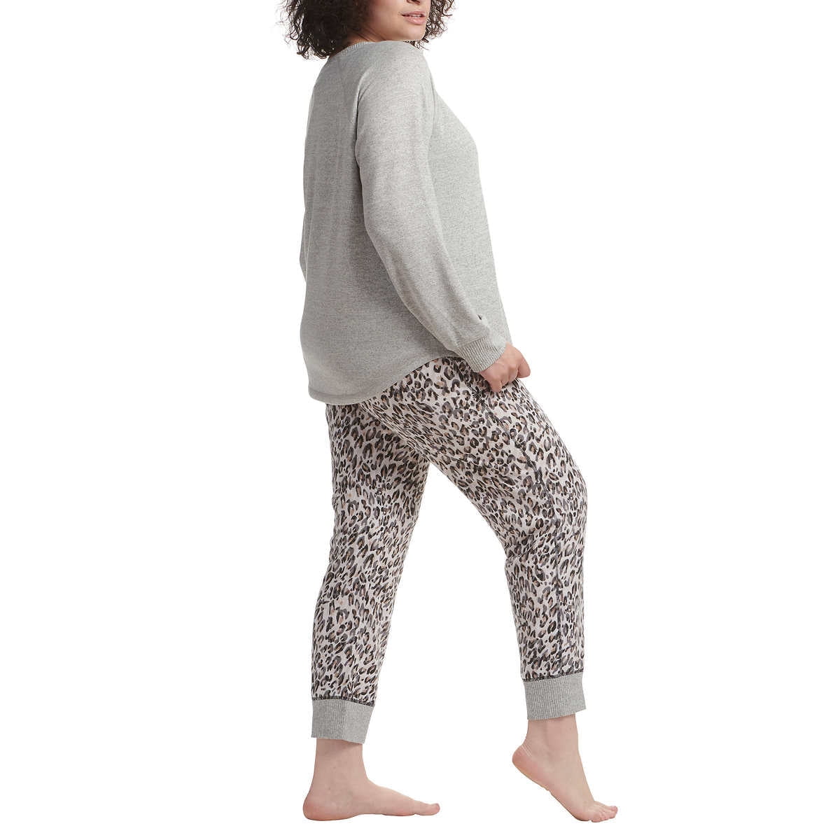Karen Neuburger womens Cozy Lounge Pajama Set, Charcoal Painted