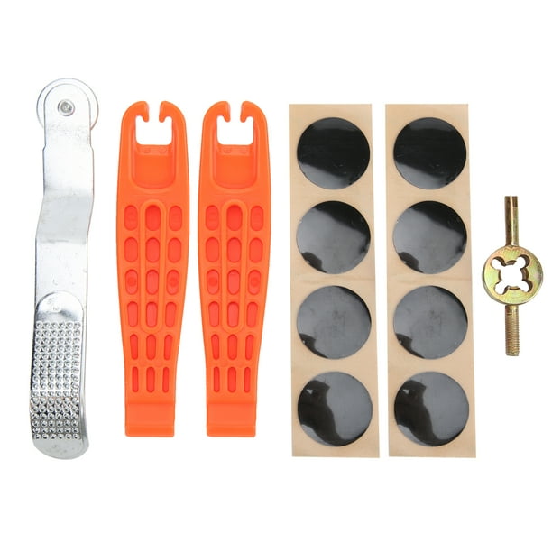 Kit de reparación de parches para neumáticos interiores de bicicleta, palancas de reparación de neumáticos con escofina, parche adhesivo sin pegamento, herramientas de reparación de goma YUNYI BRAND Deportes