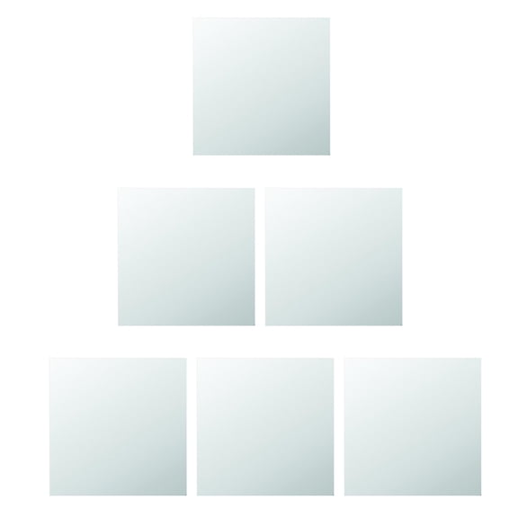 WESIEVYA 6Pcs Mirror Effect Wall Decals Plated Silver Color for Stylish Home Wall Decorations