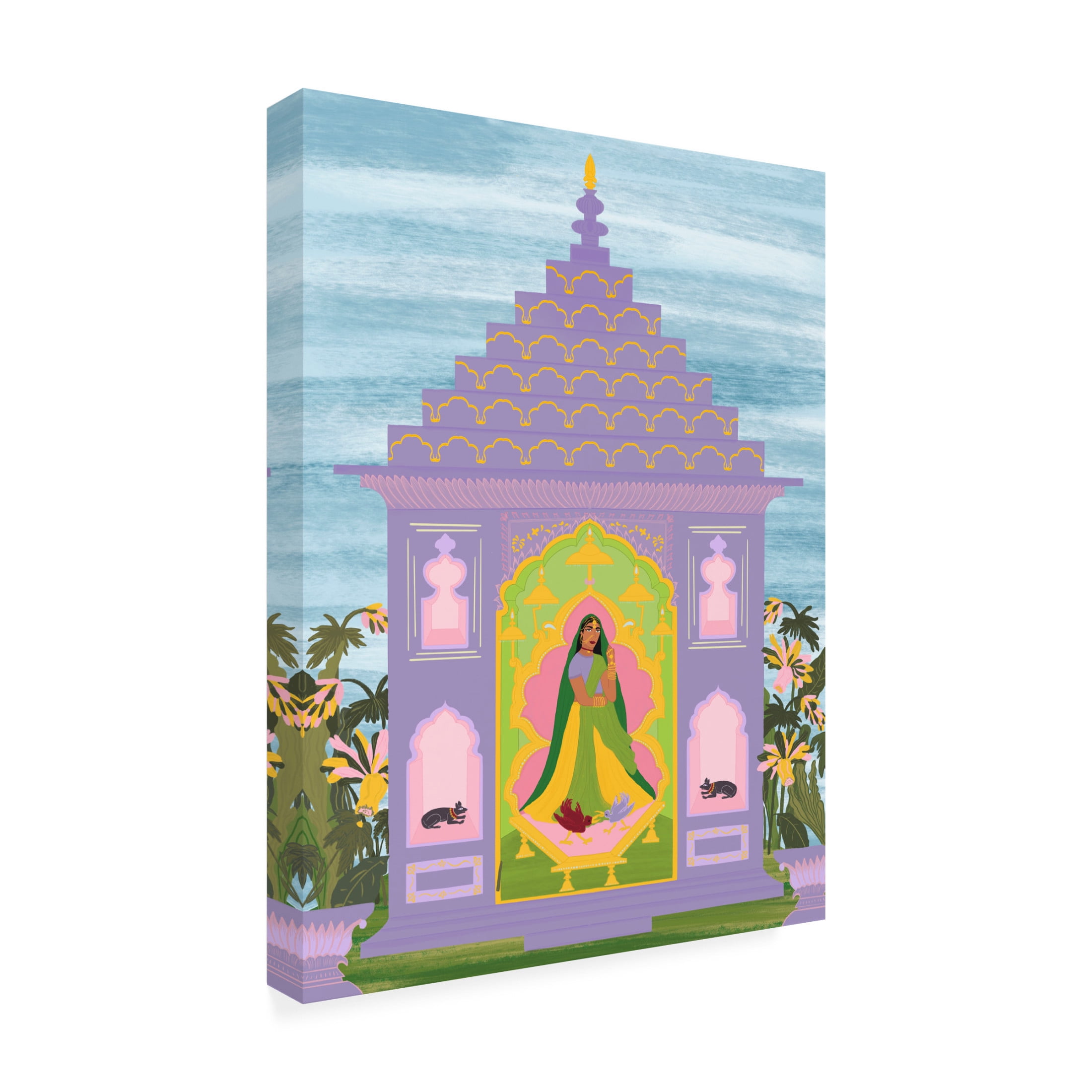 Trademark Fine Art Jota de jai Indian Garden Canvas Wall Art