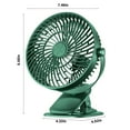 thumbnail image 3 of MERILER Clip-On Fan with 3 Speeds and Ultra-Quiet Operation, USB Powered for Office, Bedroom, and Stroller Use, 3 of 7