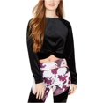 thumbnail image 2 of Material Girl suÃ©ter con frente torcido para mujer, negro, mediano Material Girl Pull-over, 2 of 2