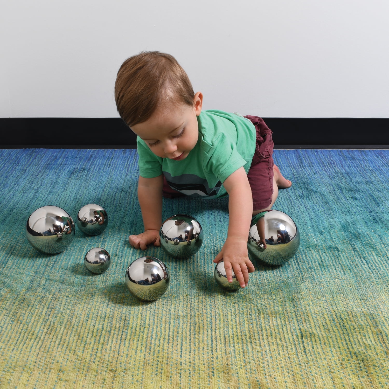 Learning Advantage TickiT Sensory Reflective Sound Balls - Set of 7 - Ages 0+