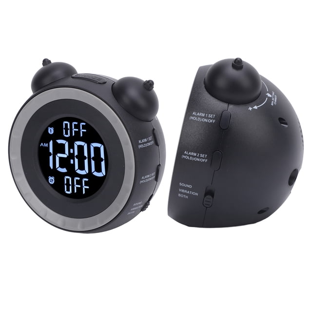 Reloj Despertador Que Sacude La Cama, Reloj Despertador Doble Con Vibración Fuerte Y Agitador De Cama, Volumen Ajustable Para Personas Que Duermen Mucho