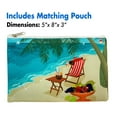 thumbnail image 4 of Flaskamite XL Beach Bag Tote with Zipper Closure, Extra Pouch and Rope Handles, Picnic on the Beach, 4 of 7