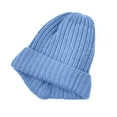 thumbnail image 4 of DJN Women's Solid Color Skull Knit Beanie Winter Warm Hat for Cold Weather Sky Blue One Size, 4 of 4