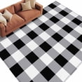 thumbnail image 2 of Vintage Farmhouse Area Rug 6x9 FT, Non Slip Living Room Throw Carpet, Black and White Checkered Washable Soft Large Floor Carpet Non-Shedding Rug for Bedroom Dining Room Play Room, 2 of 9